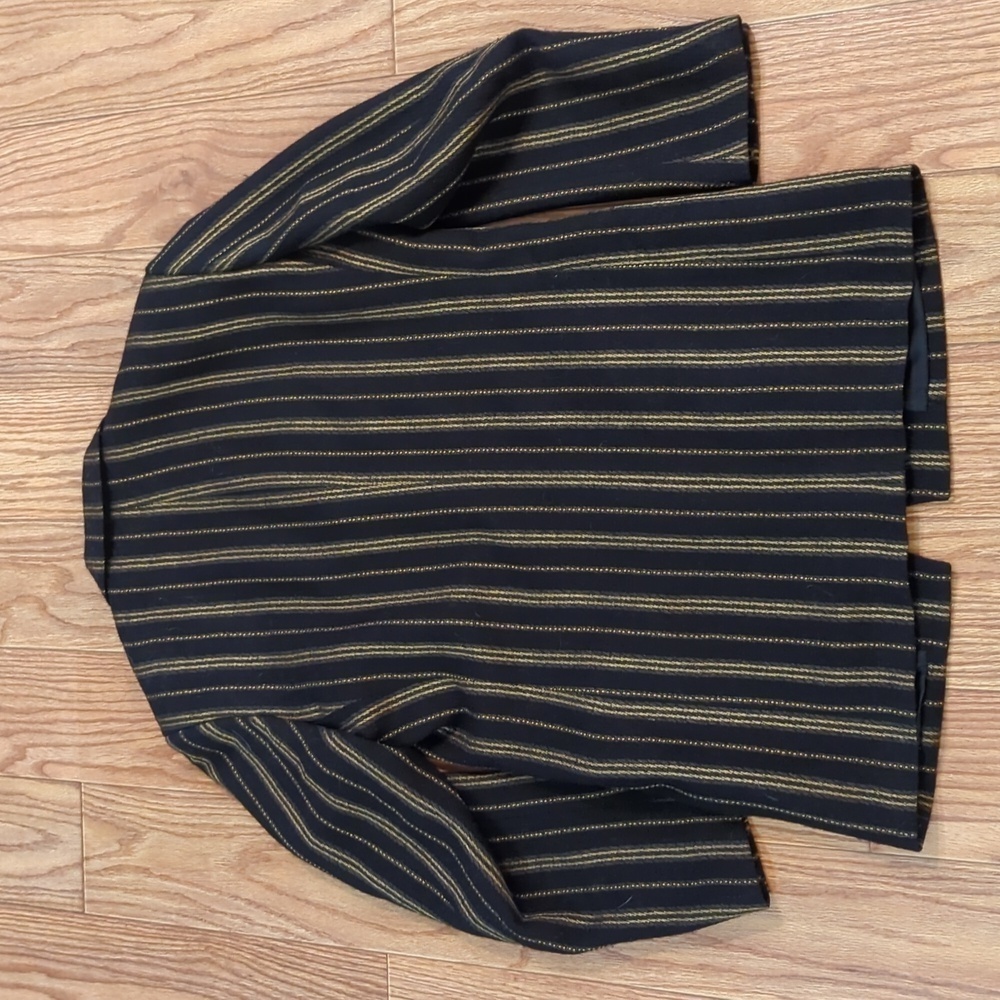 Black & gold wool-blend men's sport coat, made in Italy, Raspinni Couture 42/36L - Picture 2 of 5